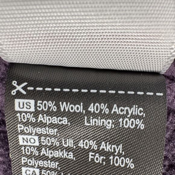 KARI TRAA Fleece Lined Pom-Pom Wool Alpaca Blend Knit Beanie‎ Womens O/S - Picture 8 of 9